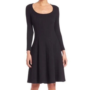 Theory Dress Scoop Neck 3/4 Sleeve Beyao Modern Crepe Size 8